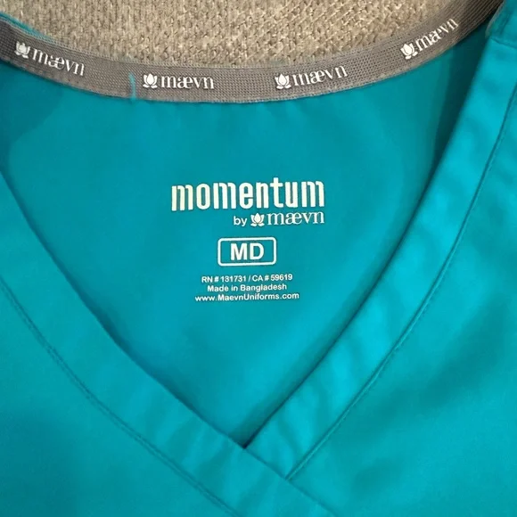 Momentum Women's Teal Scrub Set - Picture 2 of 6